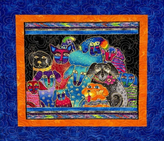 Laurel Burch Multi Color Metallic Kindred Canines